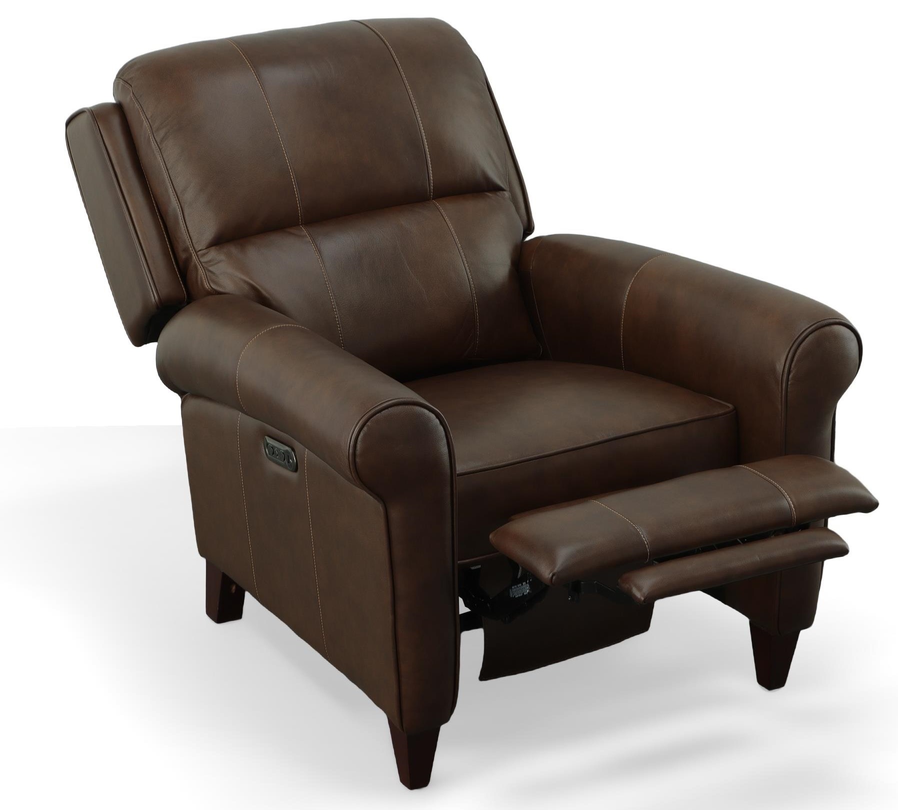 Bassett leather hotsell chair and ottoman